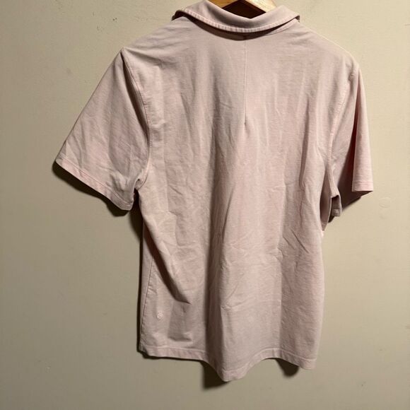 Lululemon Evolution Short Sleeve Polo Shirt in Pink- Size Medium - Picture 3 of 6
